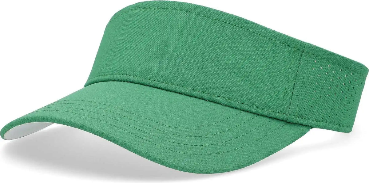 Pacific Headwear P500 Perforated Visor Powered by Coolcore - Kelly White - 7’’ - 7 7/8’’