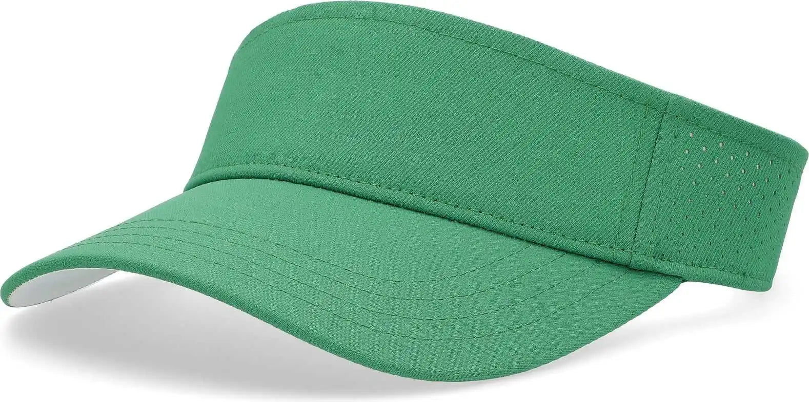 Pacific Headwear P500 Perforated Visor Powered by Coolcore - Kelly White - 7’’ - 7 7/8’’