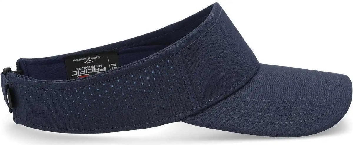 Pacific Headwear P500 Perforated Visor Powered by Coolcore - Navy Columbia Blue - 7’’ - 7 7/8’’