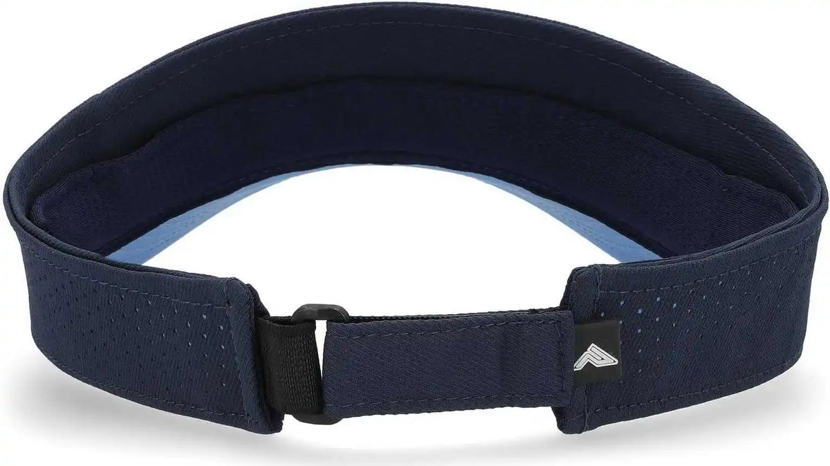 Pacific Headwear P500 Perforated Visor Powered by Coolcore - Navy Columbia Blue - 7’’ - 7 7/8’’