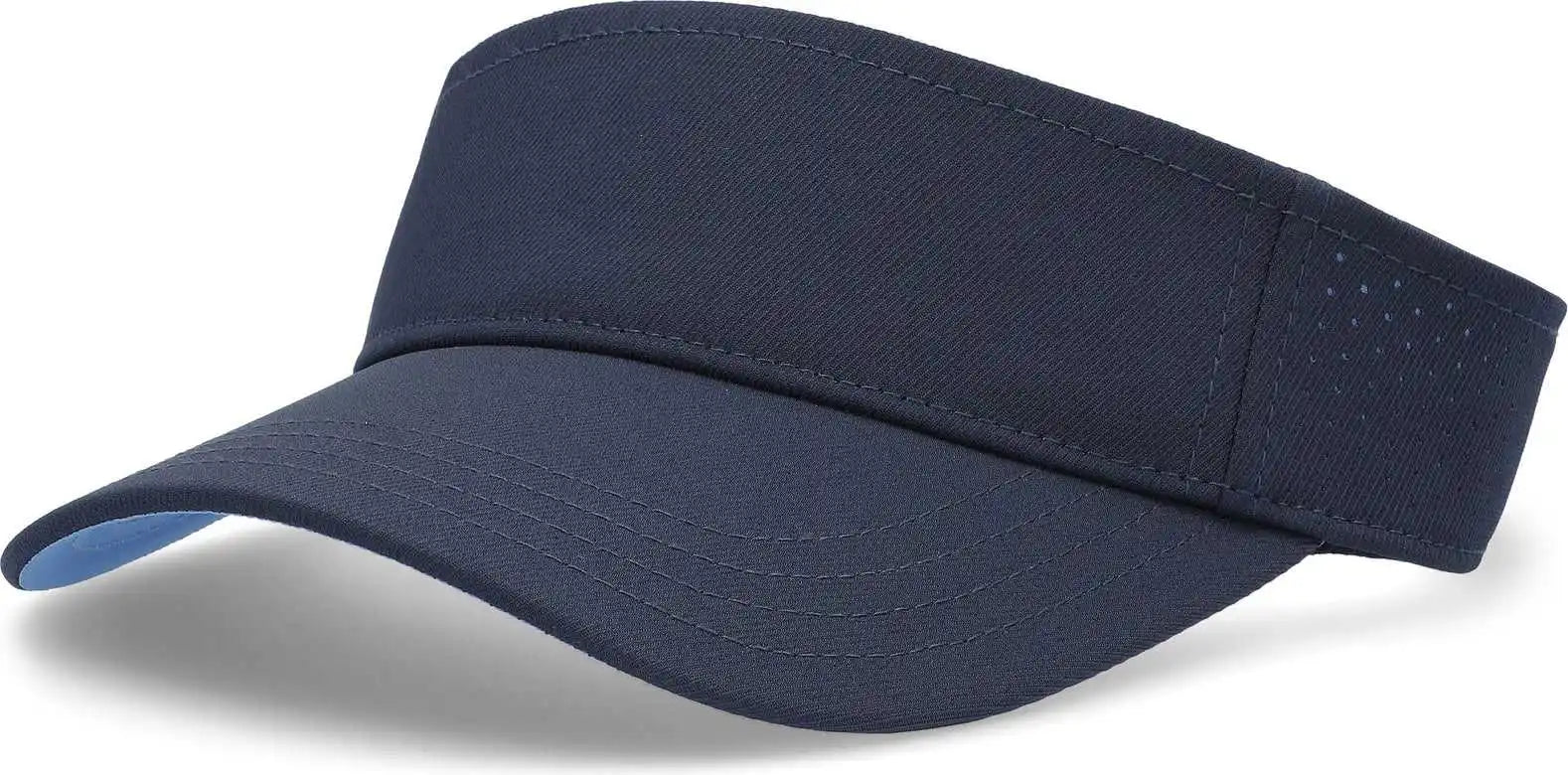 Pacific Headwear P500 Perforated Visor Powered by Coolcore Navy Columbia Blue / 7’’ 7 7/8’’
