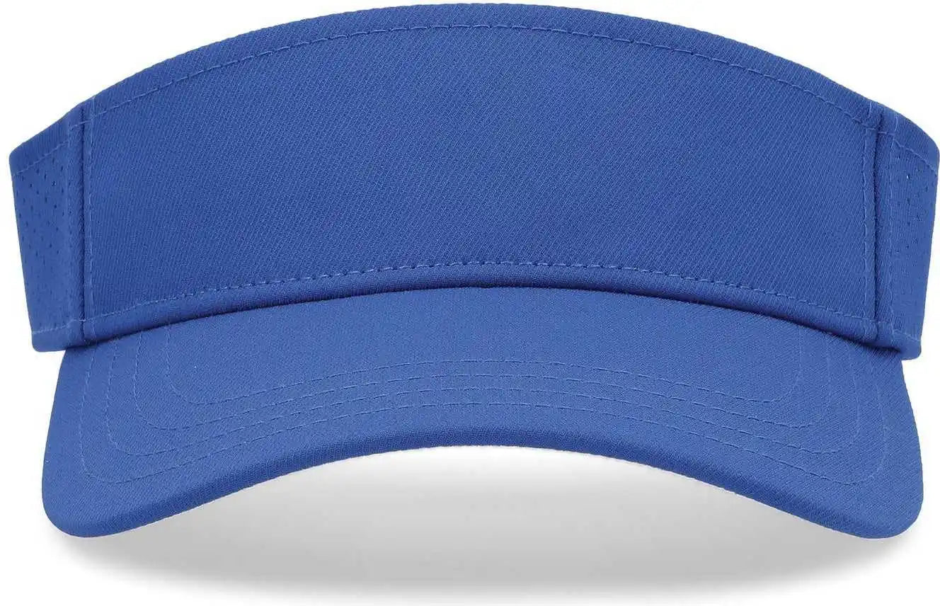Pacific Headwear P500 Perforated Visor Powered by Coolcore - Royal White - 7’’ - 7 7/8’’