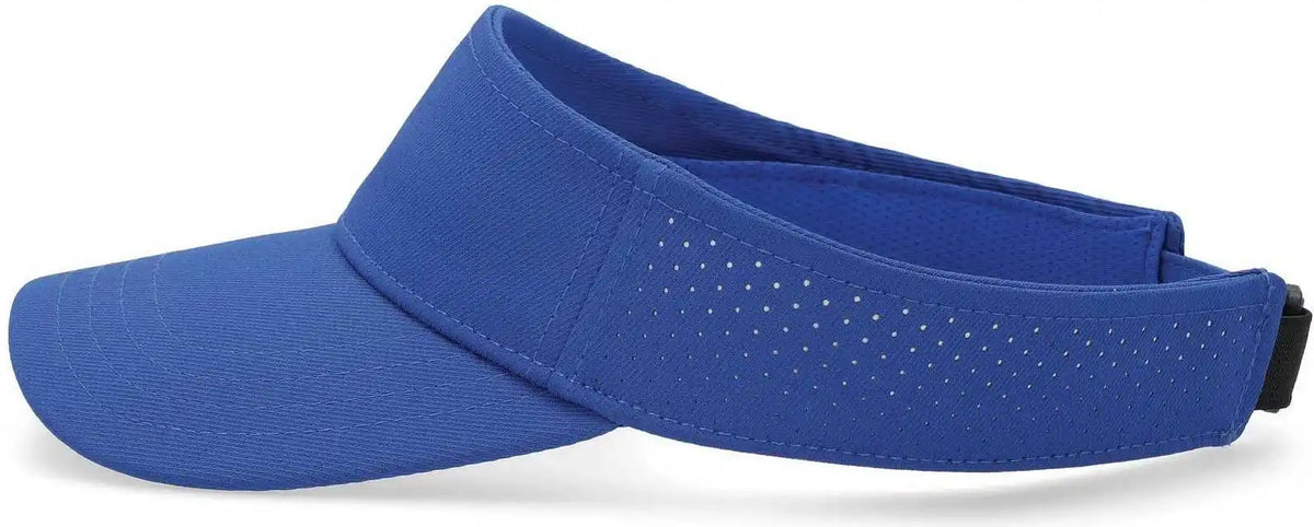 Pacific Headwear P500 Perforated Visor Powered by Coolcore - Royal White - 7’’ - 7 7/8’’