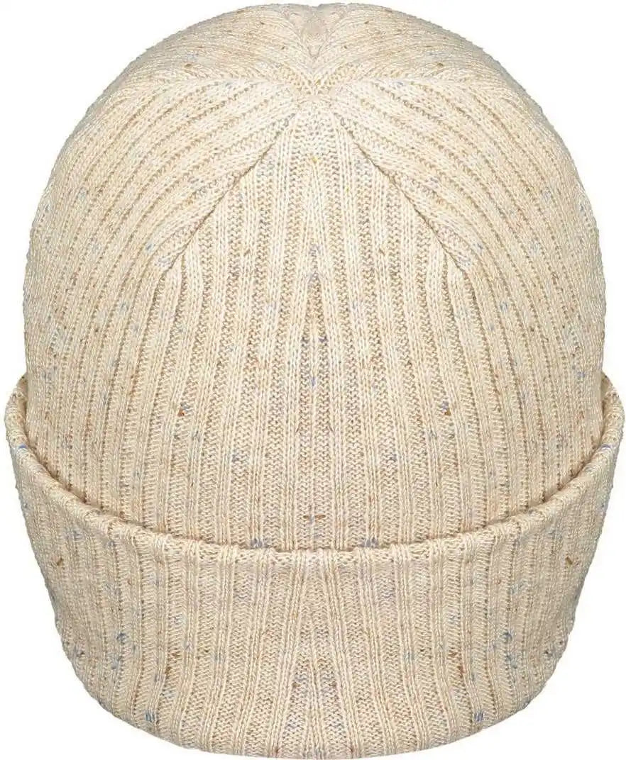 Pacific Headwear P600k Tweed Beanie - Cream - Ivory / 7’’ - 7 7/8’’