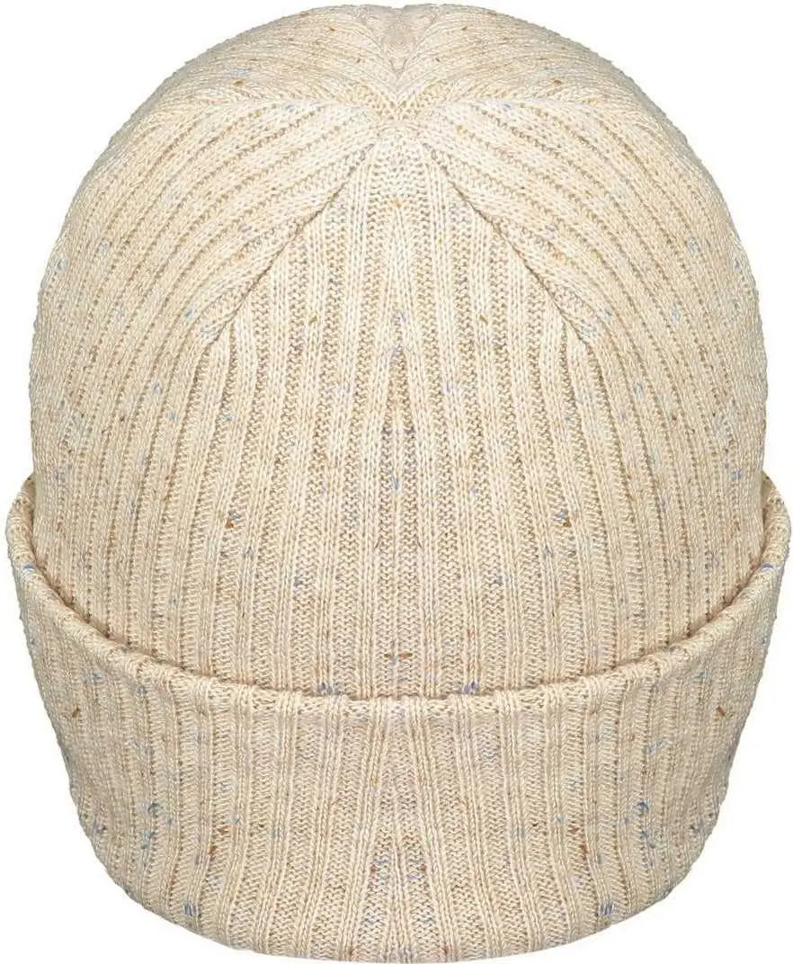 Pacific Headwear P600k Tweed Beanie - Cream