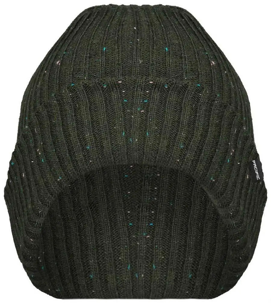 Pacific Headwear P600k Tweed Beanie - Dark Green