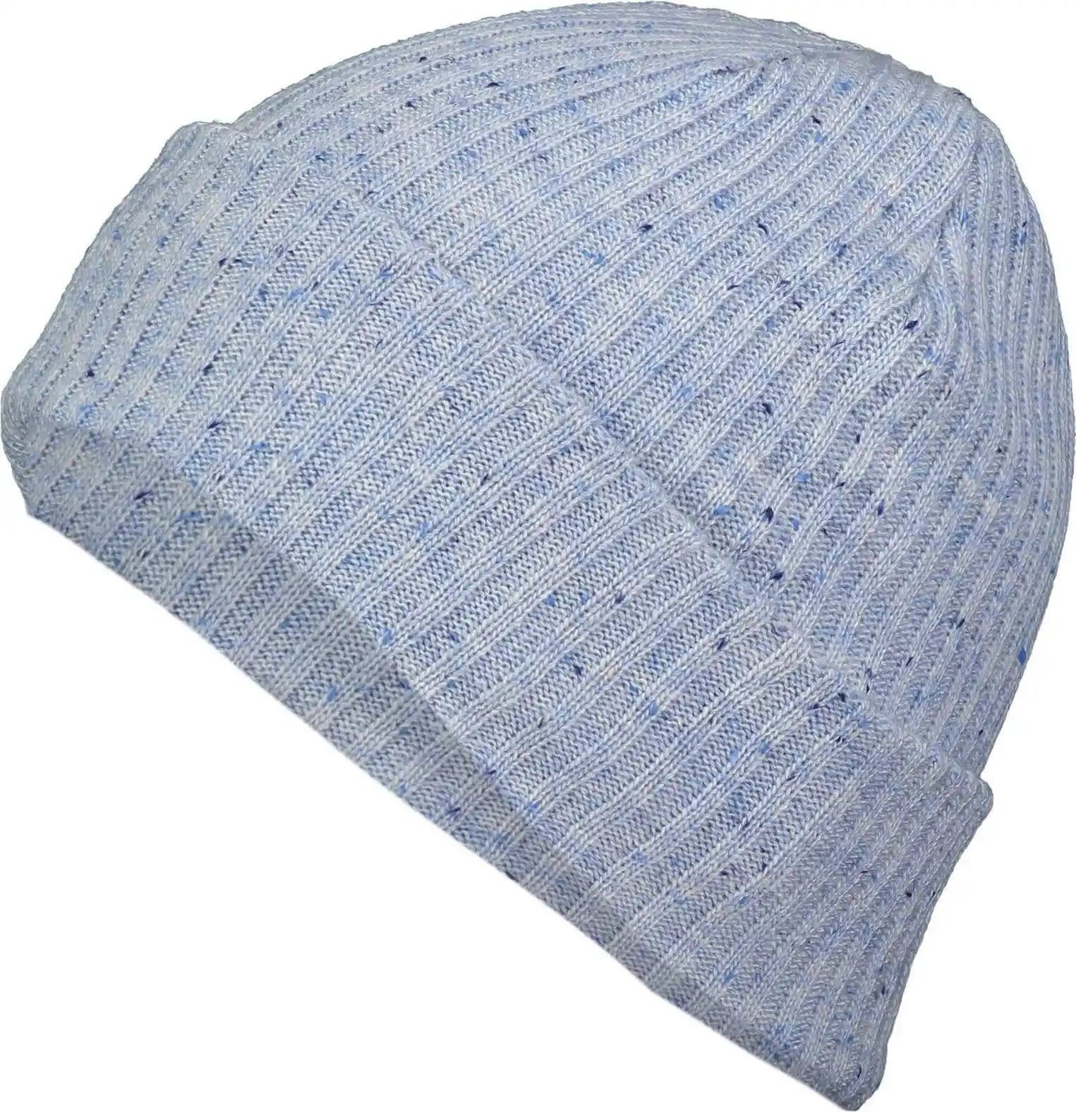 Pacific Headwear P600k Tweed Beanie - Light Blue - 7’’ - 7 7/8’’