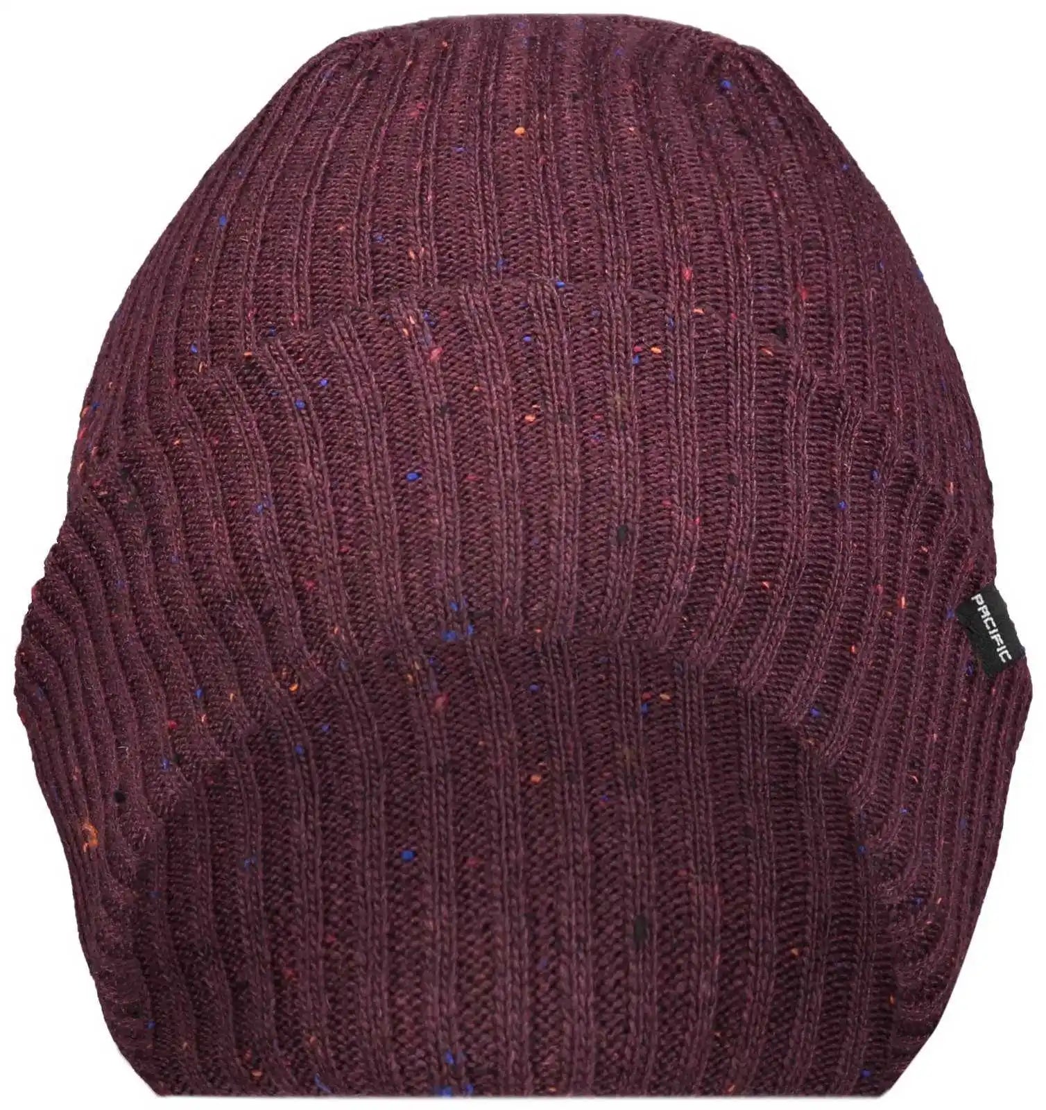Pacific Headwear P600k Tweed Beanie - Maroon (hlw) - 7’’ - 7 7/8’’