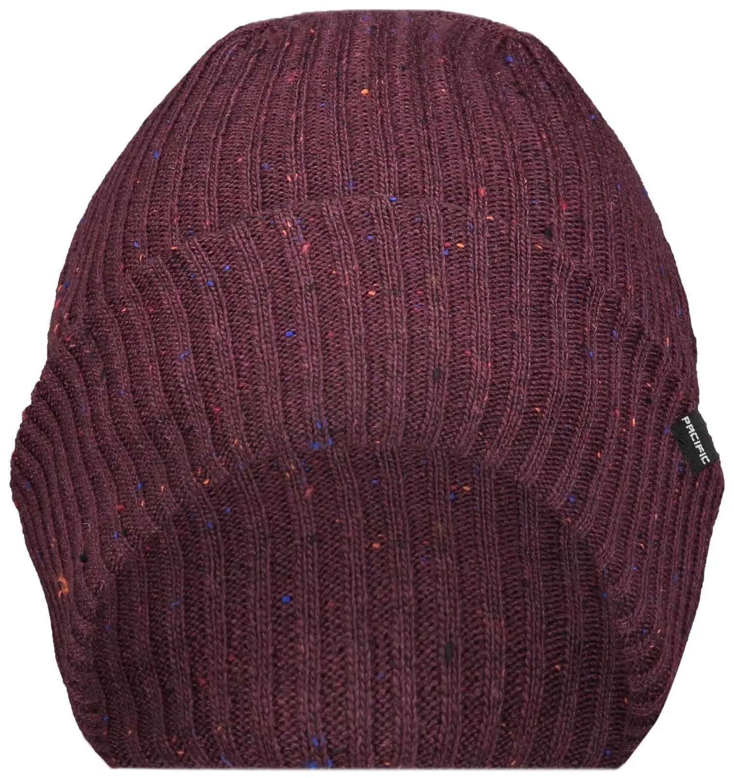 Pacific Headwear P600k Tweed Beanie - Maroon (hlw)