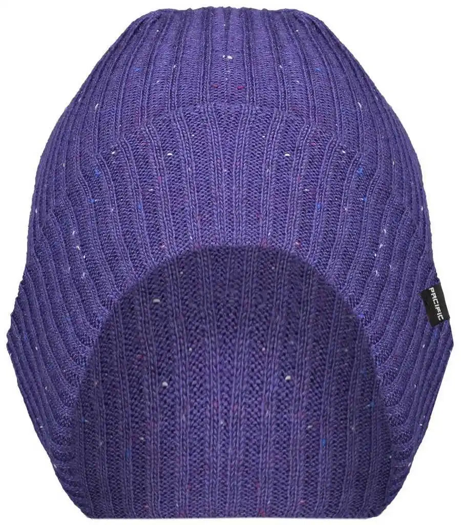 Pacific Headwear P600k Tweed Beanie - Purple - 7’’ - 7 7/8’’