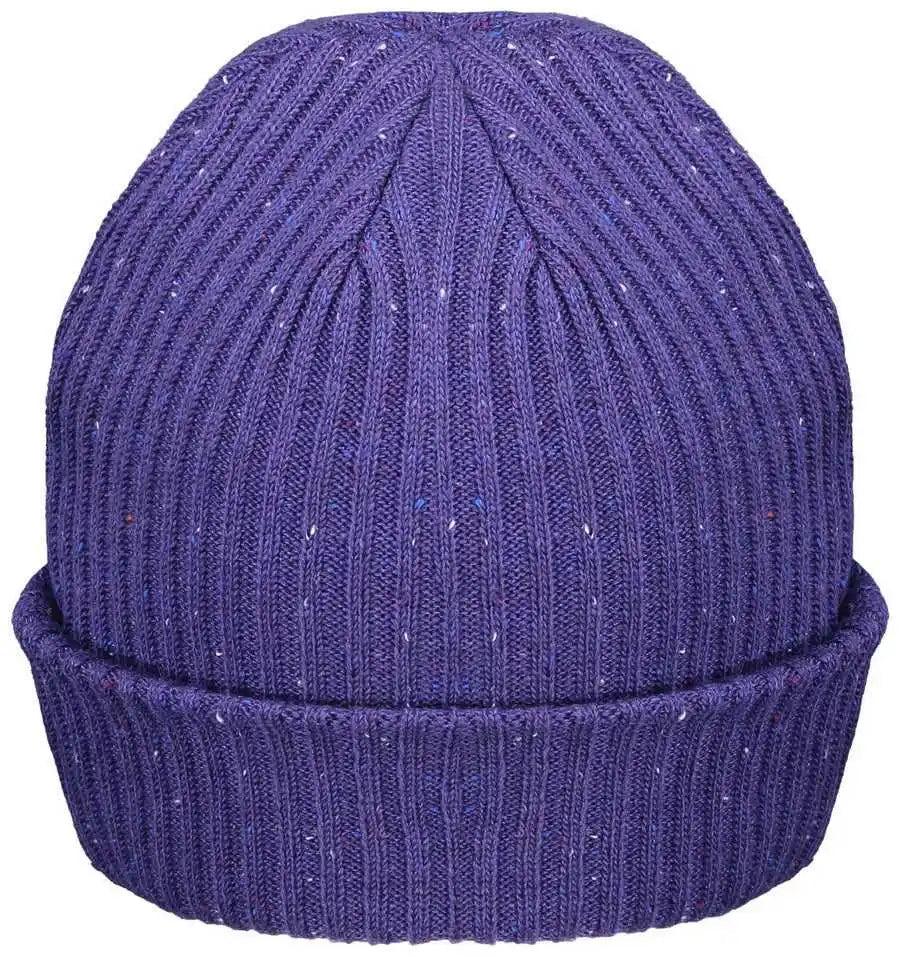 Pacific Headwear P600k Tweed Beanie - Purple - 7’’ - 7 7/8’’