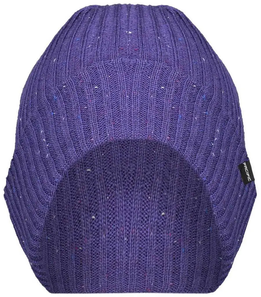 Pacific Headwear P600k Tweed Beanie - Purple - 7’’ - 7 7/8’’