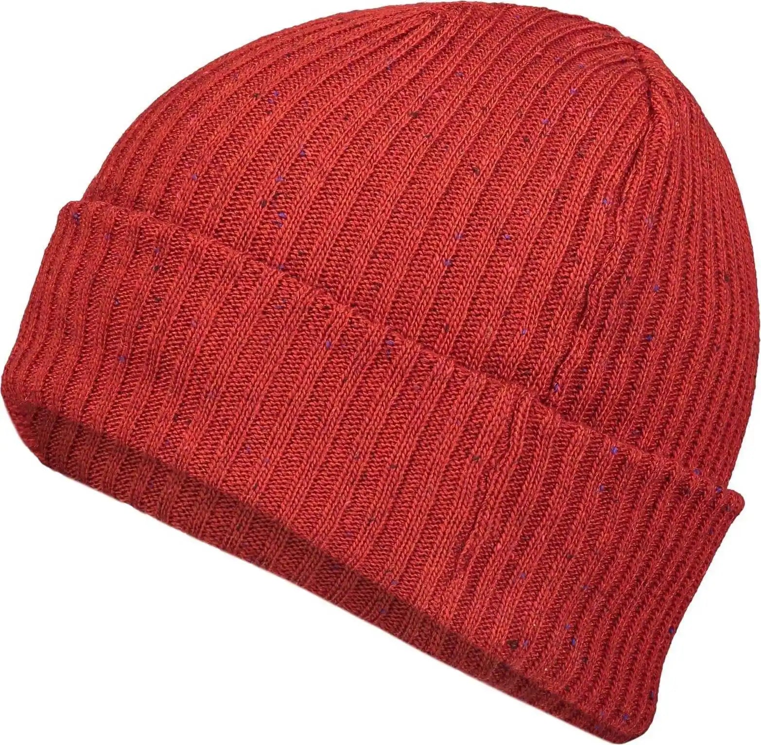Pacific Headwear P600k Tweed Beanie - Red - 7’’ - 7 7/8’’