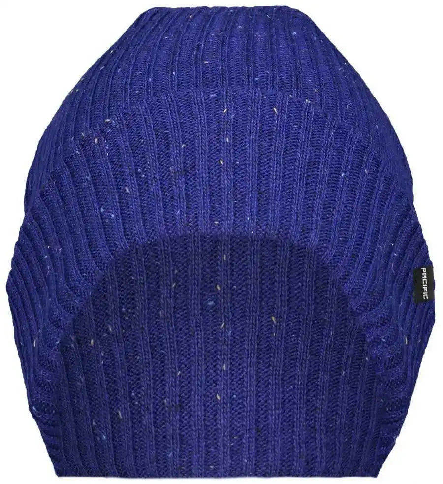 Pacific Headwear P600k Tweed Beanie - Royal - 7’’ - 7 7/8’’