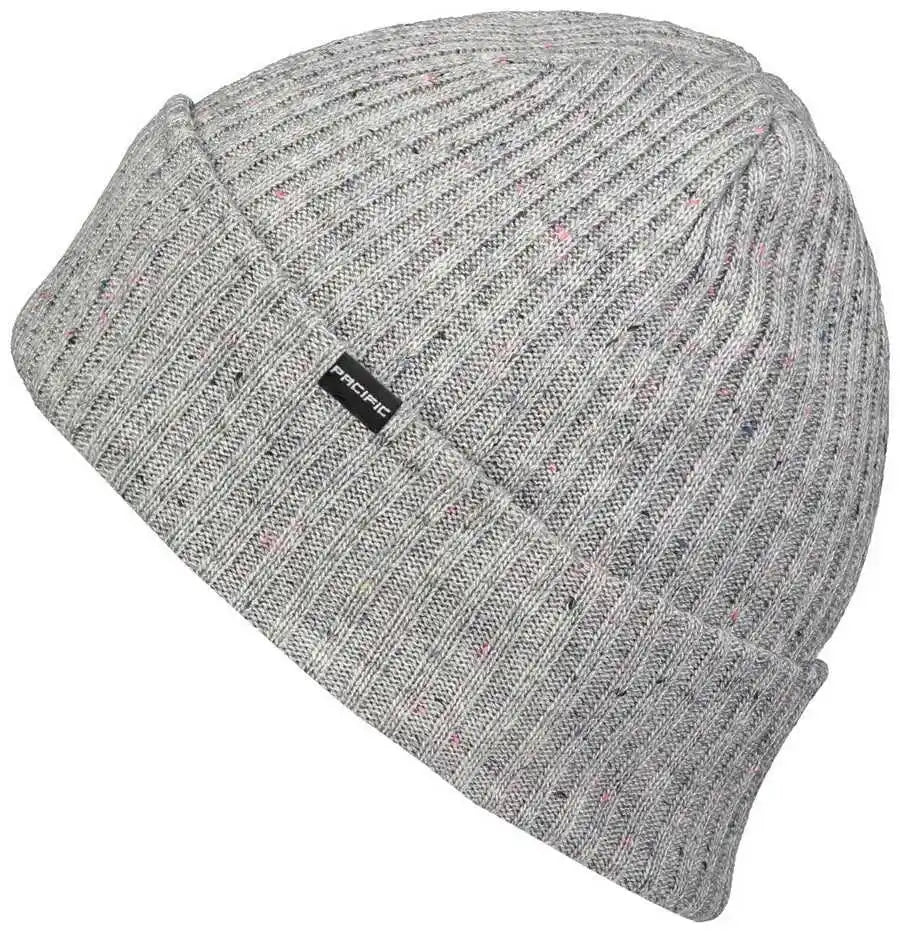 Pacific Headwear P600k Tweed Beanie - Silver - Light Gray / 7’’ - 7 7/8’’
