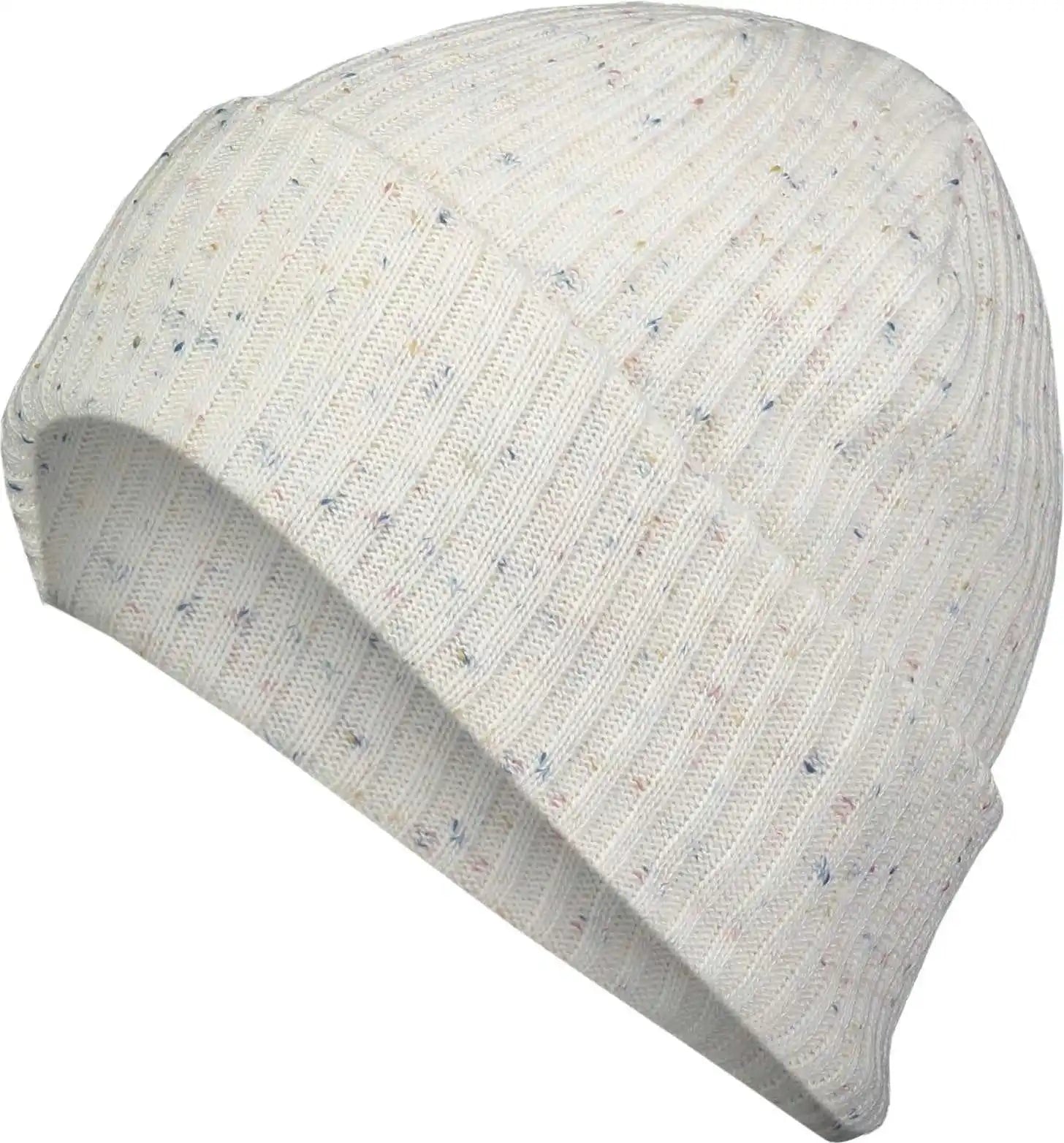Pacific Headwear P600k Tweed Beanie - White - 7’’ - 7 7/8’’