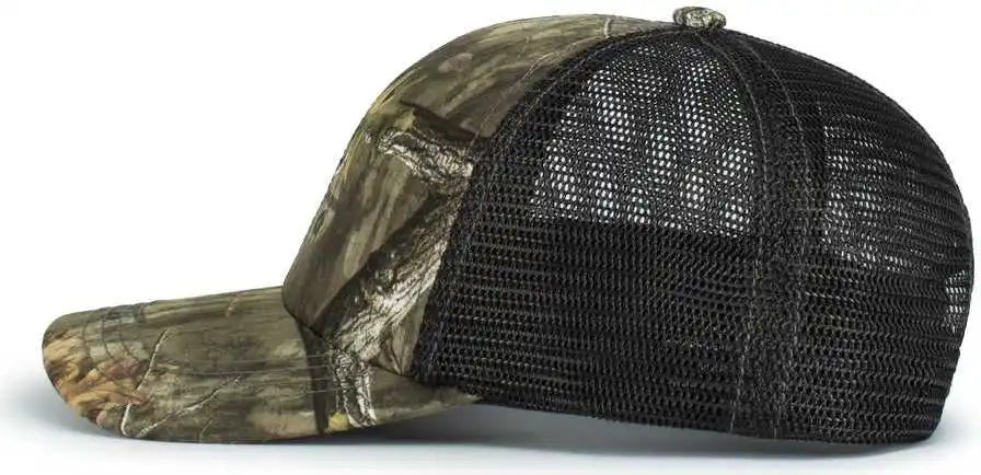 Pacific Headwear P640 Vintage Mossy Oak Trucker Cap Country Roots Lt Charcoal / 7’’ 7 7/8’’