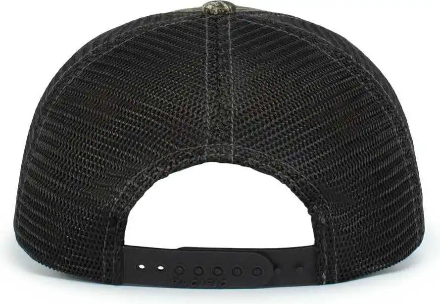 Pacific Headwear P640 Vintage Mossy Oak Trucker Cap Country Roots Lt Charcoal / 7’’ 7 7/8’’