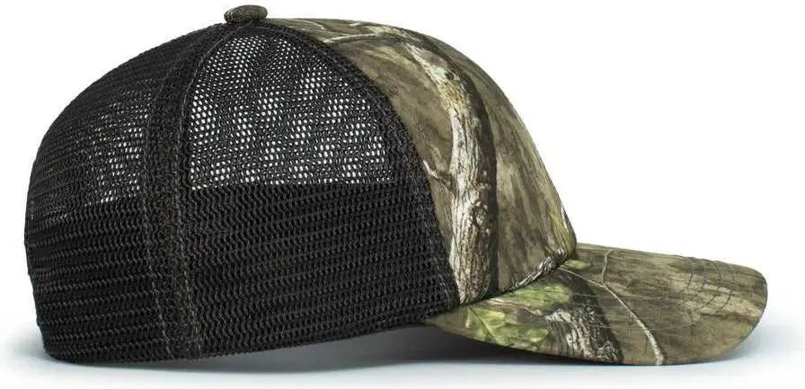 Pacific Headwear P640 Vintage Mossy Oak Trucker Cap - Country Roots Lt Charcoal - 7’’ - 7 7/8’’
