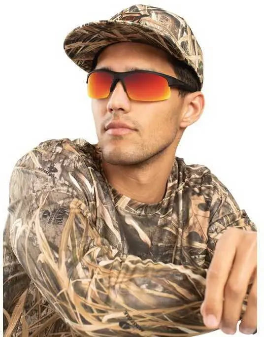 Pacific Headwear P680 Mossy Oak Guide Cap - Crimson Mo Elements - 7’’ - 7 7/8’’