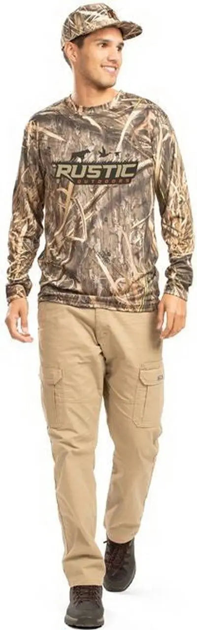 Pacific Headwear P680 Mossy Oak Guide Cap - Crimson Mo Elements - 7’’ - 7 7/8’’