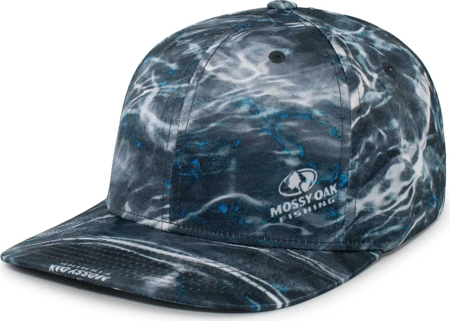 Pacific Headwear P680 Mossy Oak Guide Cap - Mossy Oak Elements Aqua Blackfin - 7’’ - 7 7/8’’
