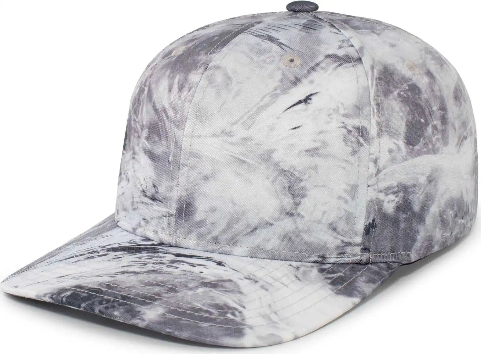 Pacific Headwear P680 Mossy Oak Guide Cap - Mossy Oak Elements Wakeform Hailstone - 7’’ - 7 7/8’’