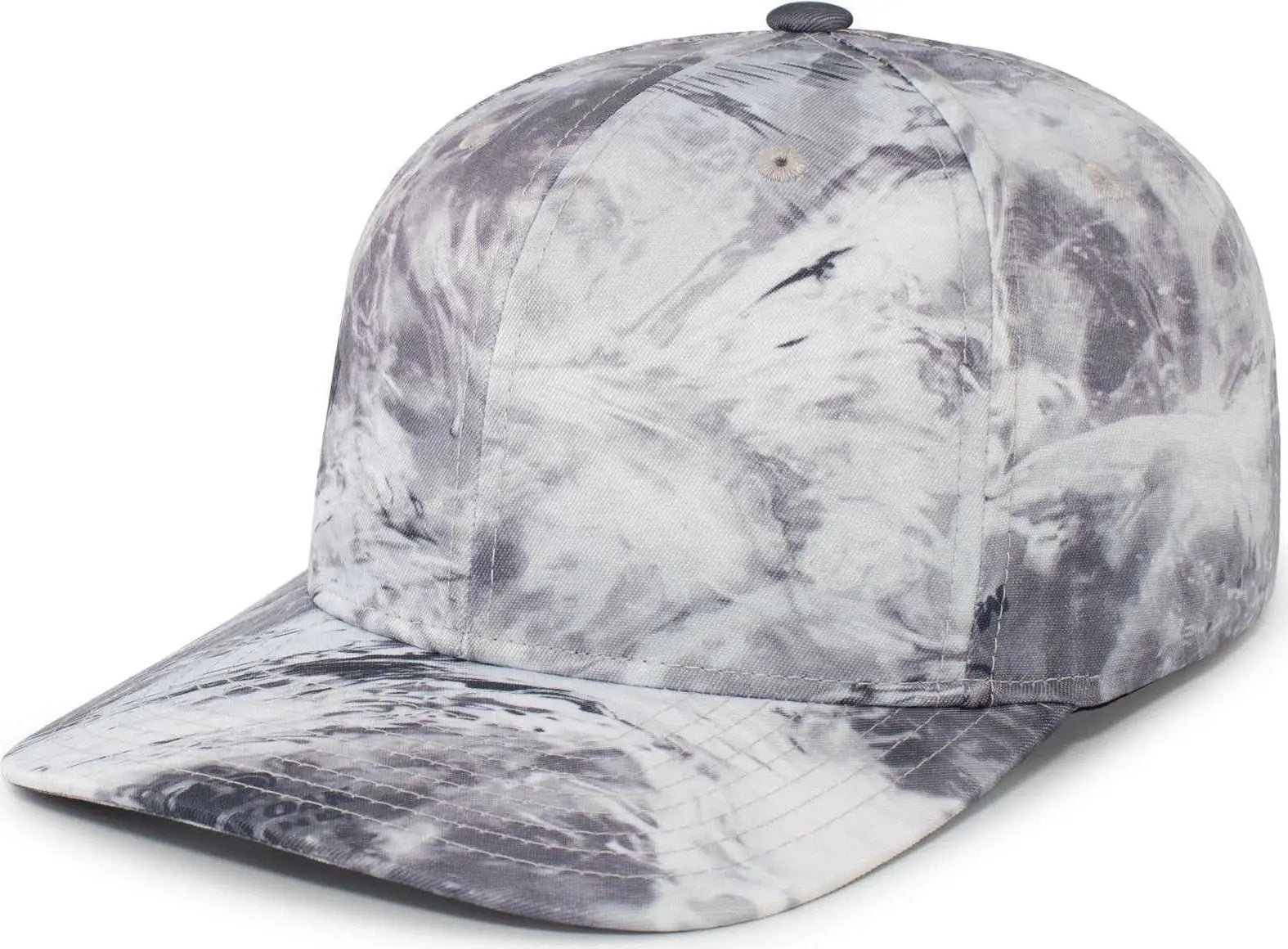 Pacific Headwear P680 Mossy Oak Guide Cap - Mossy Oak Elements Wakeform Hailstone - 7’’ - 7 7/8’’