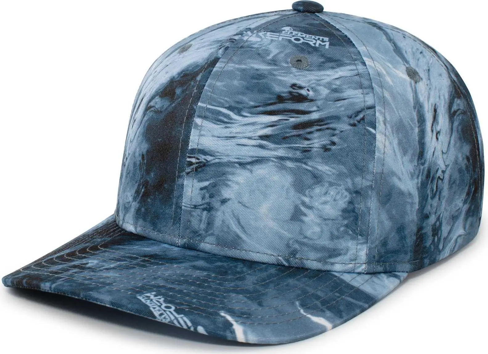 Pacific Headwear P680 Mossy Oak Guide Cap - Mossy Oak Elements Wakeform High Seas - 7’’ - 7 7/8’’