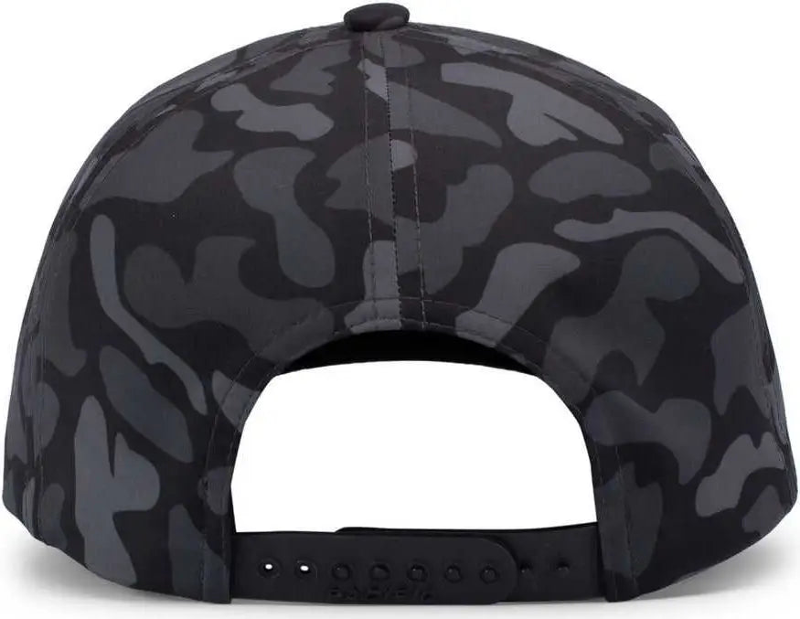 Pacific Headwear P685 Duck Camo 5-panel Trucker Cap - Blackout - 7’’ - 7 7/8’’
