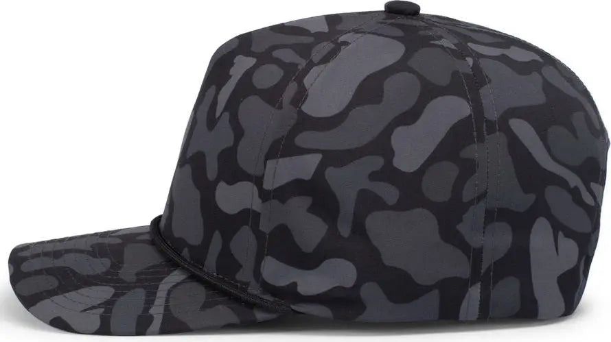 Pacific Headwear P685 Duck Camo 5-panel Trucker Cap - Blackout - 7’’ - 7 7/8’’