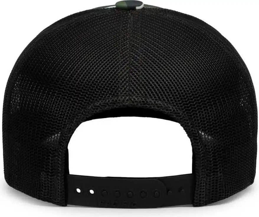 Pacific Headwear P686 Duck Camo Trucker Snapback Cap - Bayou Lt Charcoal - 7’’ - 7 7/8’’