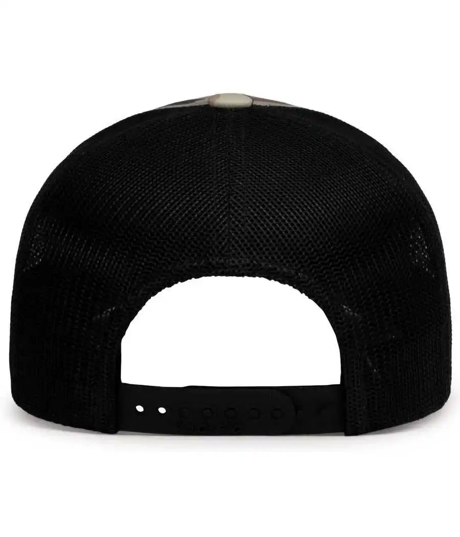 Pacific Headwear P686 Duck Camo Trucker Snapback Cap Canyon Lt Charcoal / 7’’ 7 7/8’’