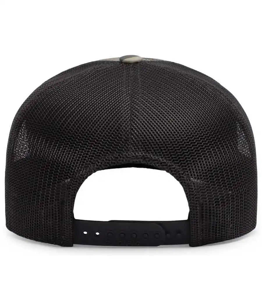 Pacific Headwear P686 Duck Camo Trucker Snapback Cap Coastland Lt Charcoal / 7’’ 7 7/8’’