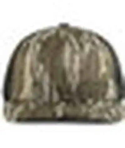 Pacific Headwear P691 Mossy Oak Low Profile Trucker Pacflex Cap Original Bottomland Lt Charcoal