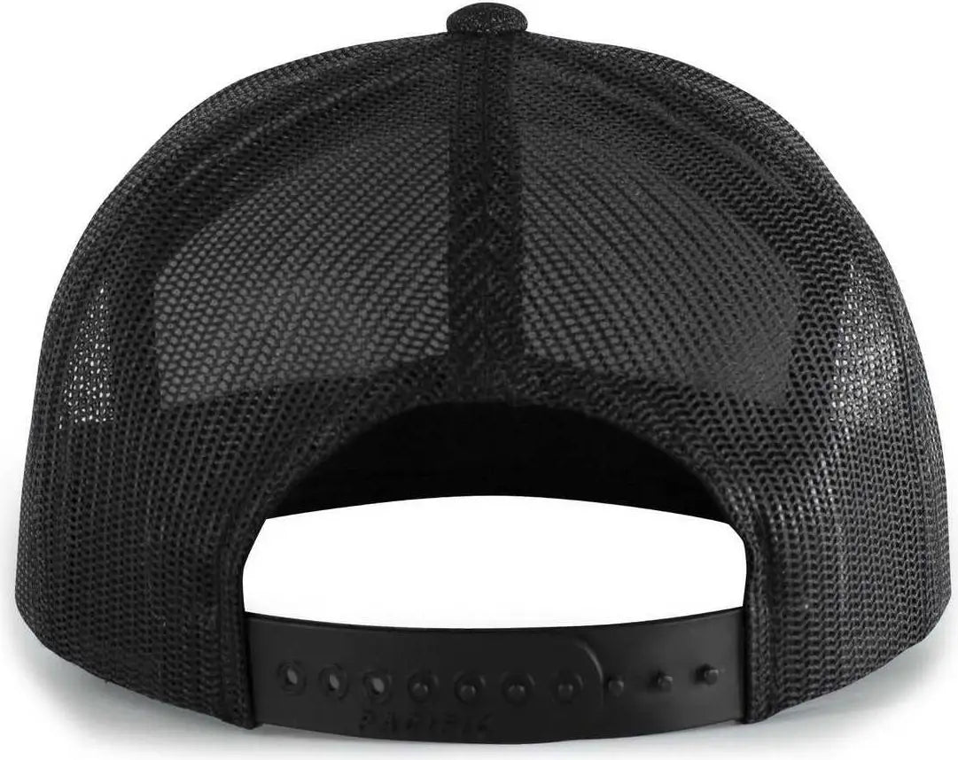 Pacific Headwear P710 Heather 6-panel Arch Trucker Snapback Cap - Black - 7’’ - 7 7/8’’