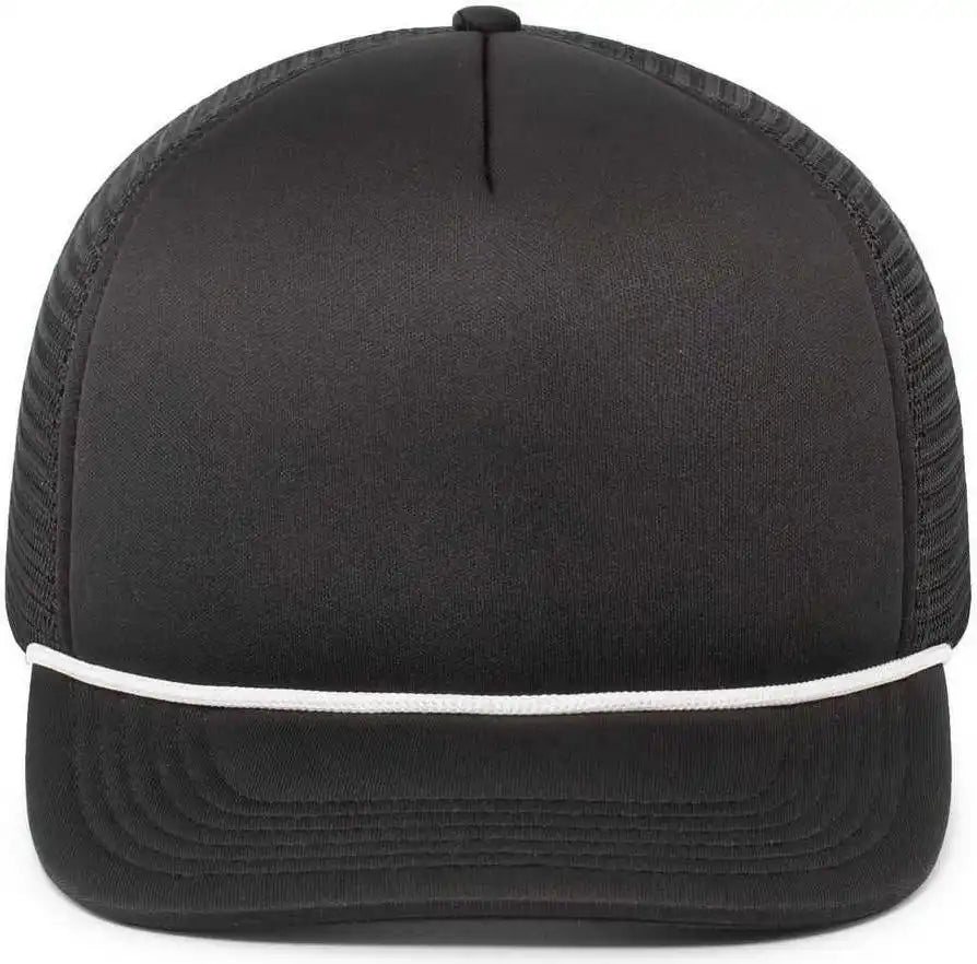 Pacific Headwear P782 Foamie Fresh Trucker Cap - Black White - 7’’ - 7 7/8’’