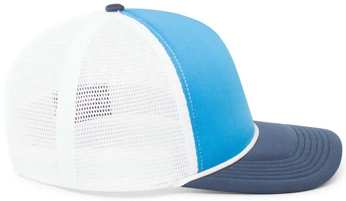 Pacific Headwear P782 Foamie Fresh Trucker Cap - Blue White Navy - 7’’ - 7 7/8’’