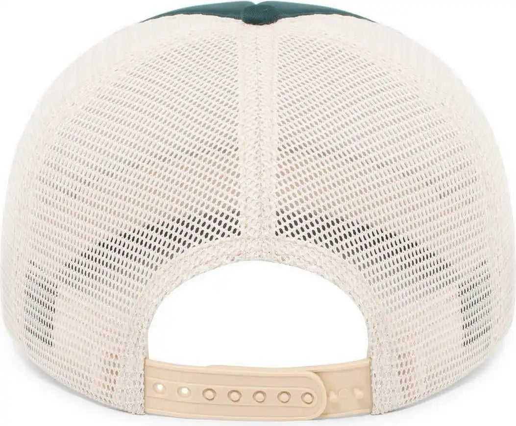 Pacific Headwear P782 Foamie Fresh Trucker Cap - Dark Teal Khaki Orange - 7’’ - 7 7/8’’