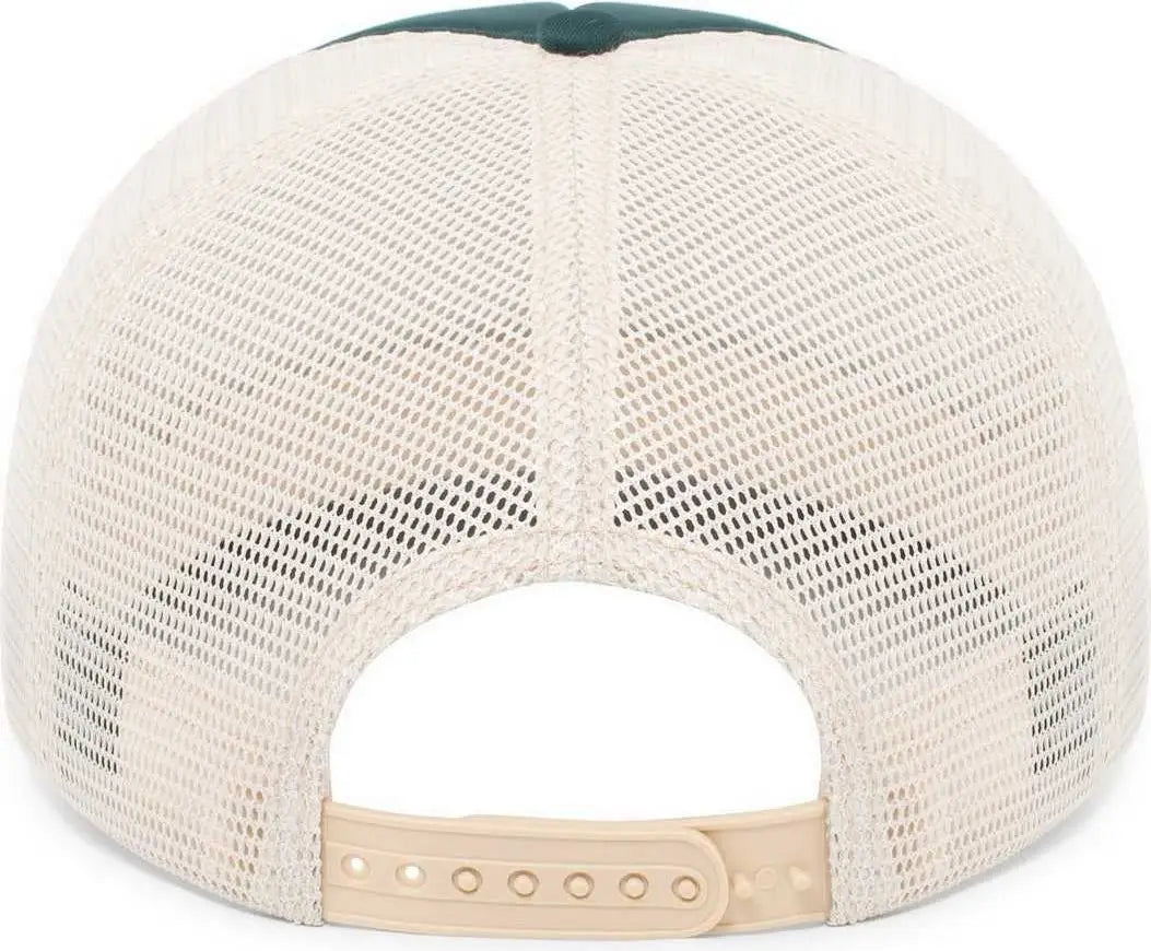 Pacific Headwear P782 Foamie Fresh Trucker Cap - Dark Teal Khaki Orange - 7’’ - 7 7/8’’