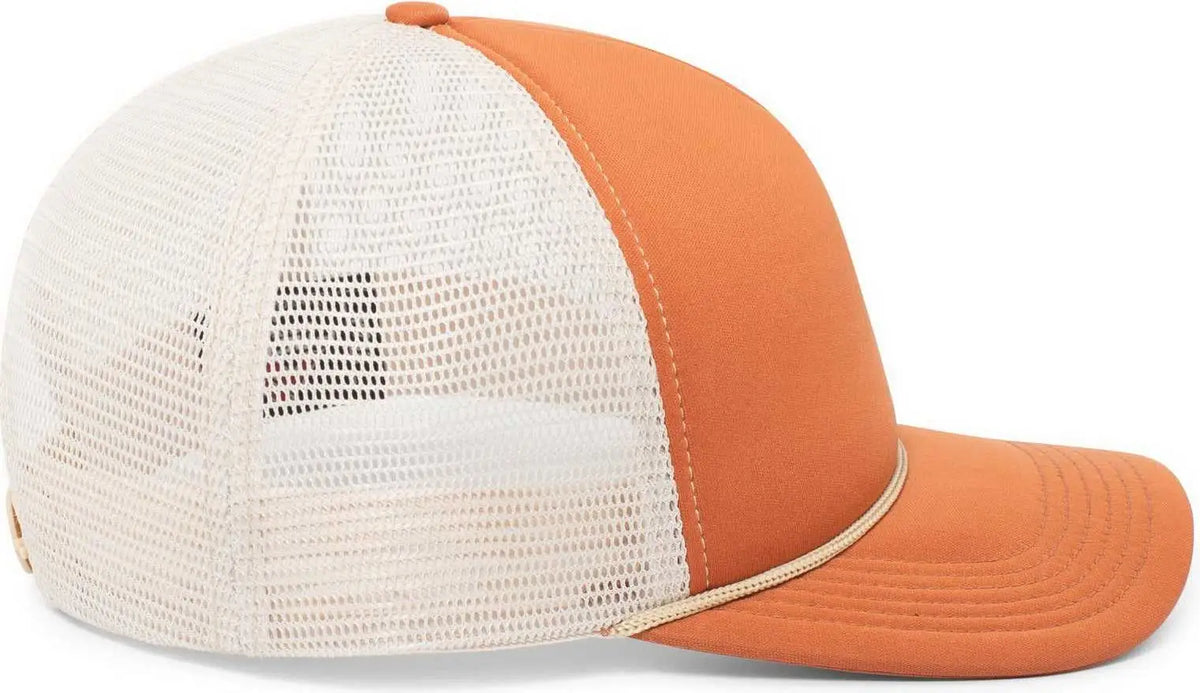 Pacific Headwear P782 Foamie Fresh Trucker Cap - Rust Khaki