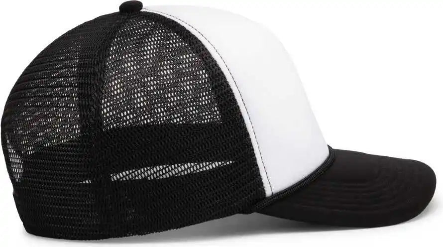Pacific Headwear P782 Foamie Fresh Trucker Cap White Black / 7’’ 7 7/8’’