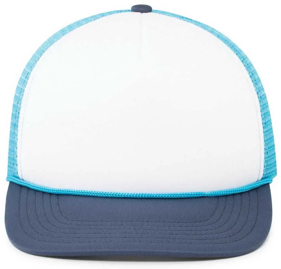 Pacific Headwear P782 Foamie Fresh Trucker Cap - White Bright Blue Navy - 7’’ - 7 7/8’’