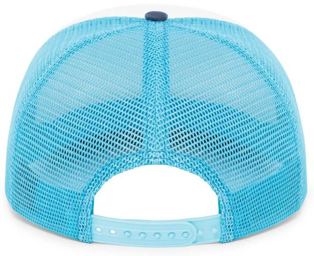 Pacific Headwear P782 Foamie Fresh Trucker Cap - White Bright Blue Navy - 7’’ - 7 7/8’’
