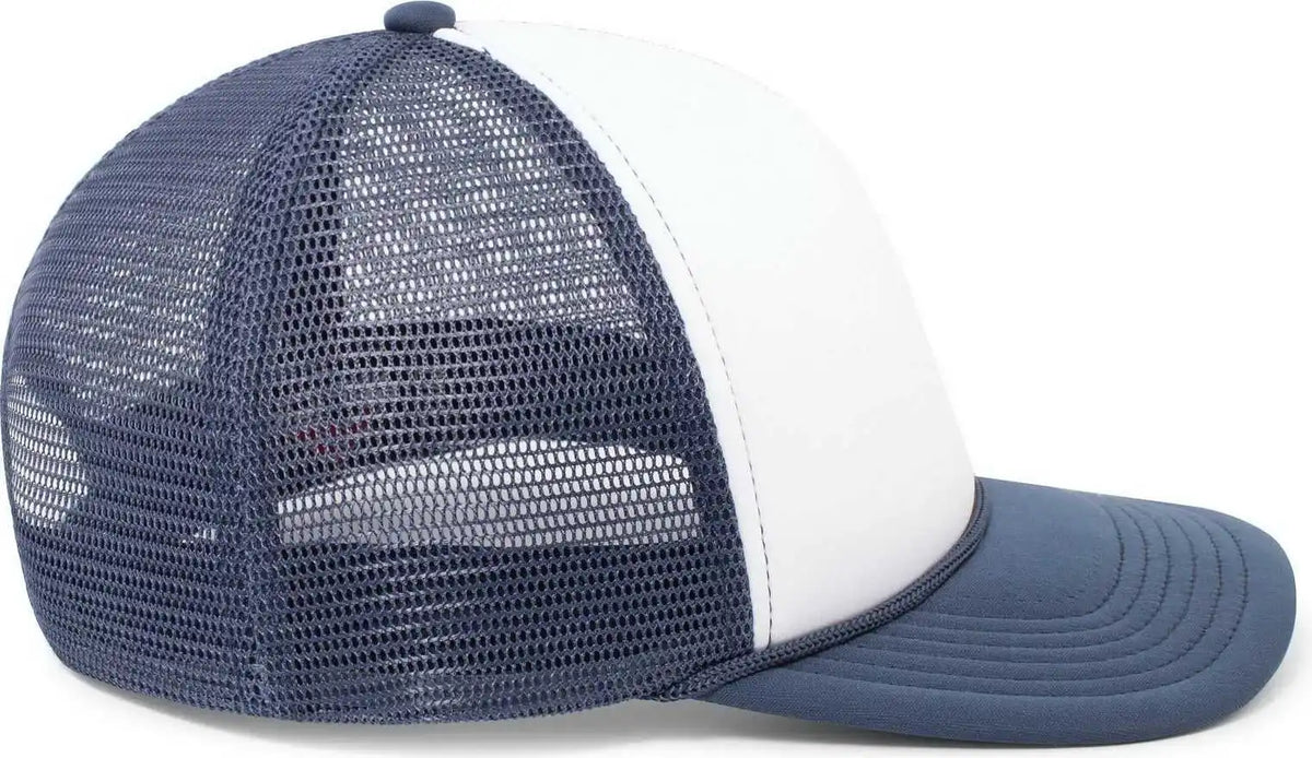 Pacific Headwear P782 Foamie Fresh Trucker Cap - White Navy - 7’’ - 7 7/8’’
