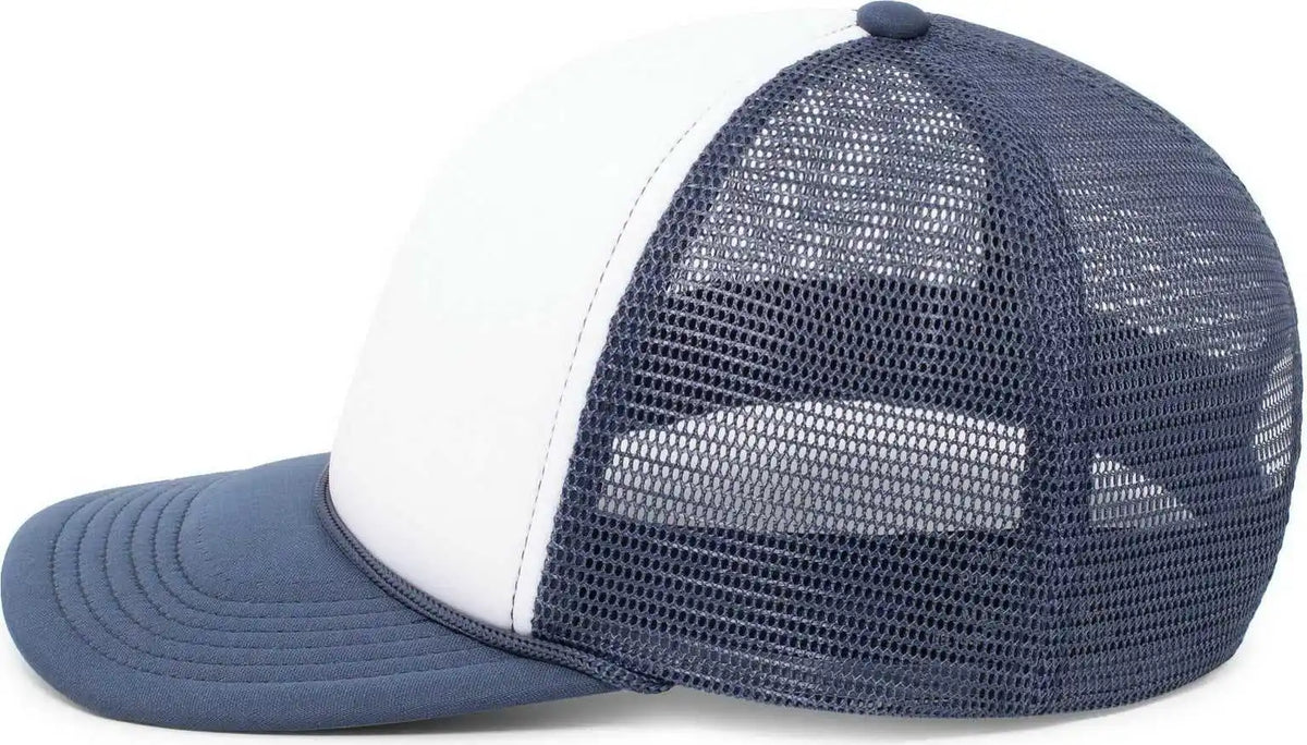 Pacific Headwear P782 Foamie Fresh Trucker Cap - White Navy - 7’’ - 7 7/8’’