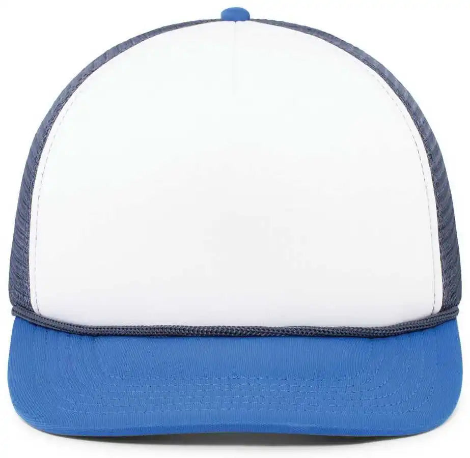 Pacific Headwear P782 Foamie Fresh Trucker Cap - White Navy Royal - 7’’ - 7 7/8’’