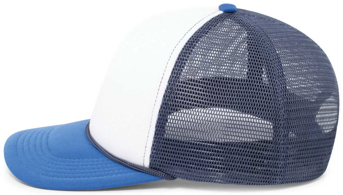 Pacific Headwear P782 Foamie Fresh Trucker Cap - White Navy Royal - 7’’ - 7 7/8’’