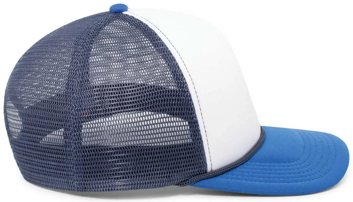 Pacific Headwear P782 Foamie Fresh Trucker Cap - White Navy Royal