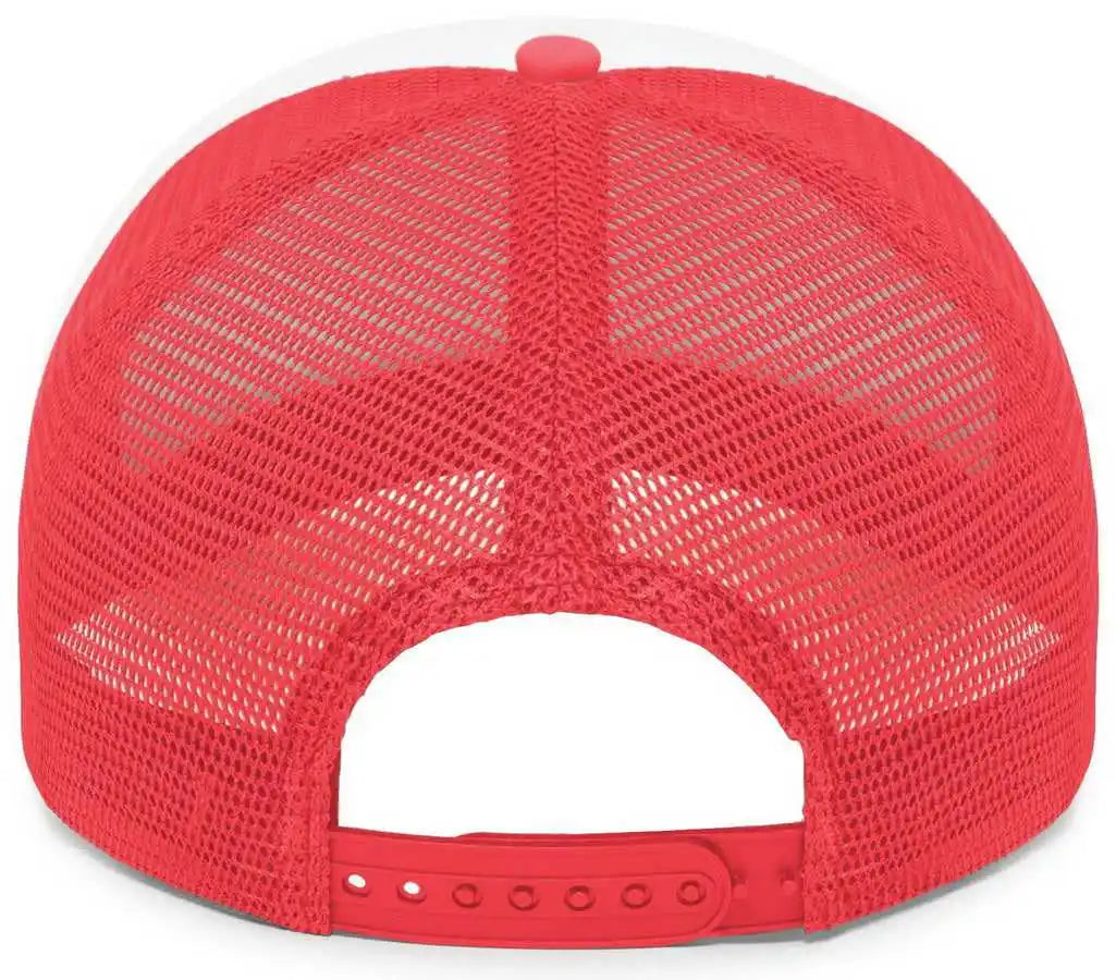 Pacific Headwear P782 Foamie Fresh Trucker Cap - White Red - 7’’ - 7 7/8’’
